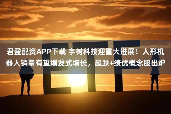 君盈配资APP下载 宇树科技迎重大进展！人形机器人销量有望爆发式增长，超跌+绩优概念股出炉